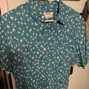 Old Navy Blue Casual Button Down Shirt